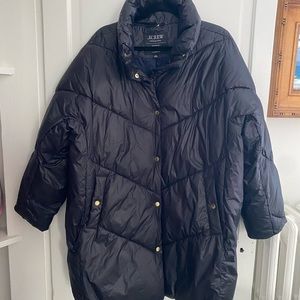 J.Crew Signature Puffer Coat Black XL